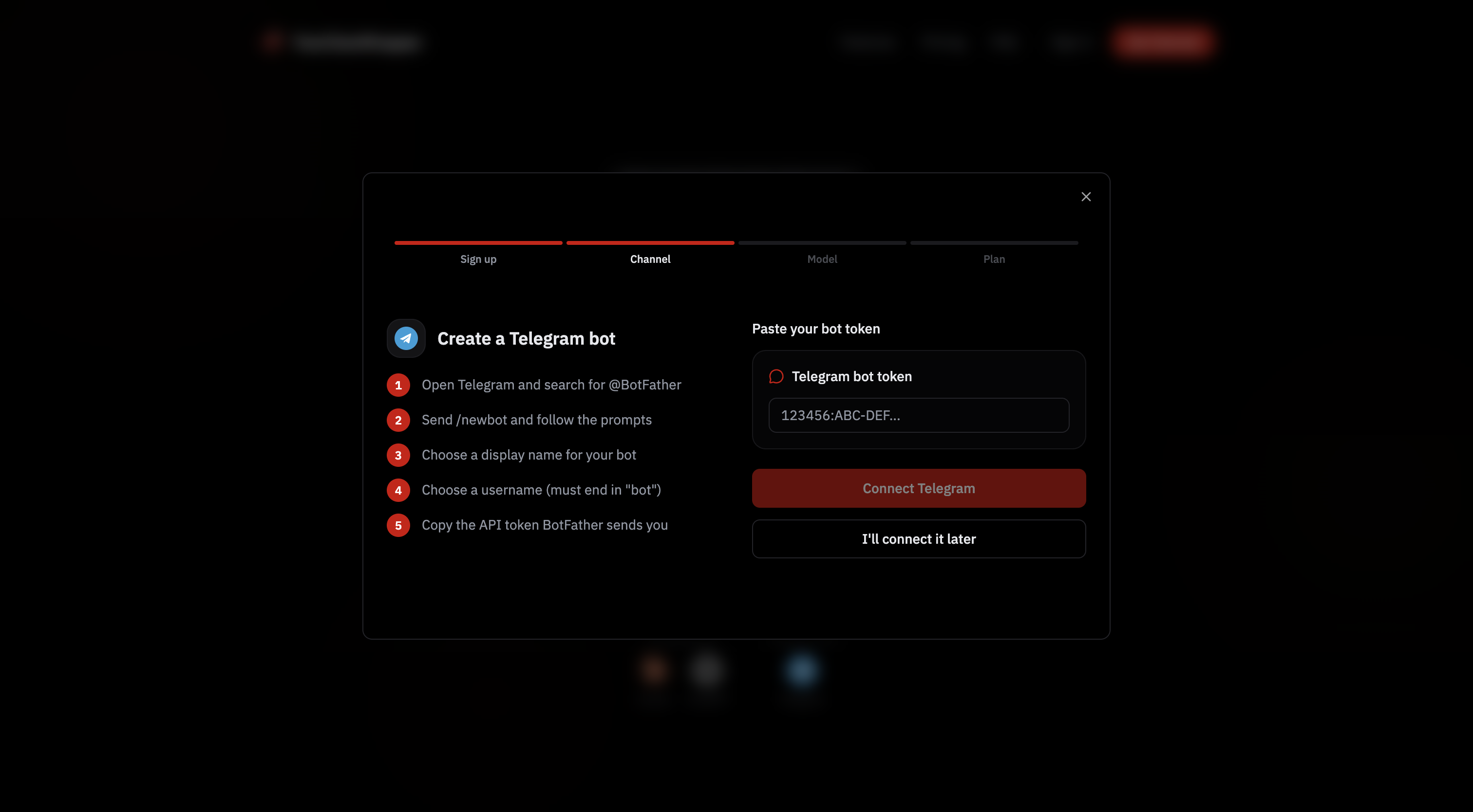 Connect your Telegram bot